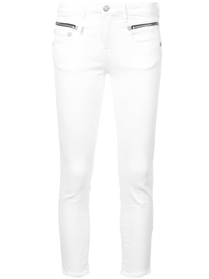 R13 Biker Boy Skinny Jeans - White