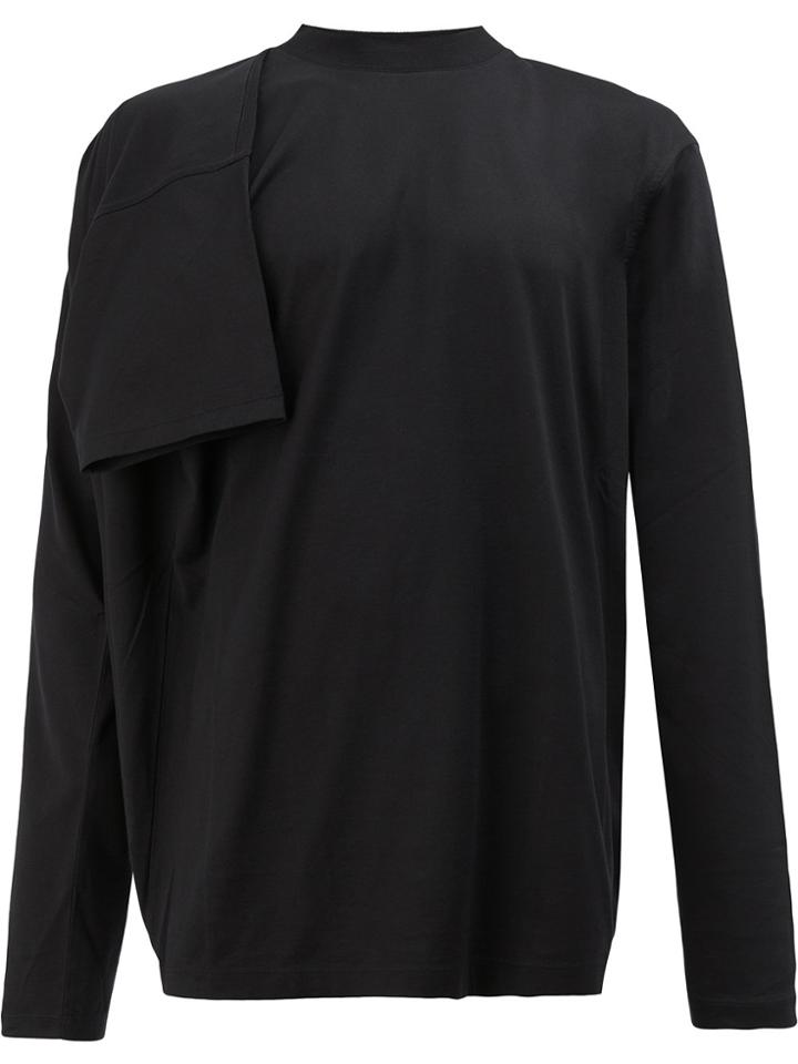 Y / Project Sleeve-embellished T-shirt - Black