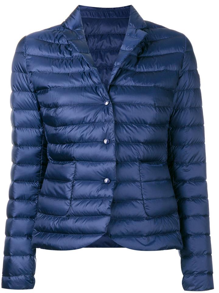 Moncler Leyla Padded Blazer, Women's, Size: 3, Blue, Polyamide/feather Down