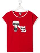 Karl Lagerfeld Kids Teen Karl Print T-shirt - Red