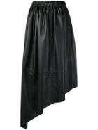 Christopher Kane Leather Crystal Gathered Skirt - Black