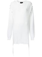 G.v.g.v. - Button Detail Midi Jumper - Women - Cotton/polyester - Xs, White, Cotton/polyester