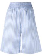 Comme Des Garçons Shirt Boys - Pinstripe Shorts - Women - Cotton - M, White, Cotton