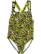 Stella Mccartney Kids Teen Banana Print Swimsuit - Black