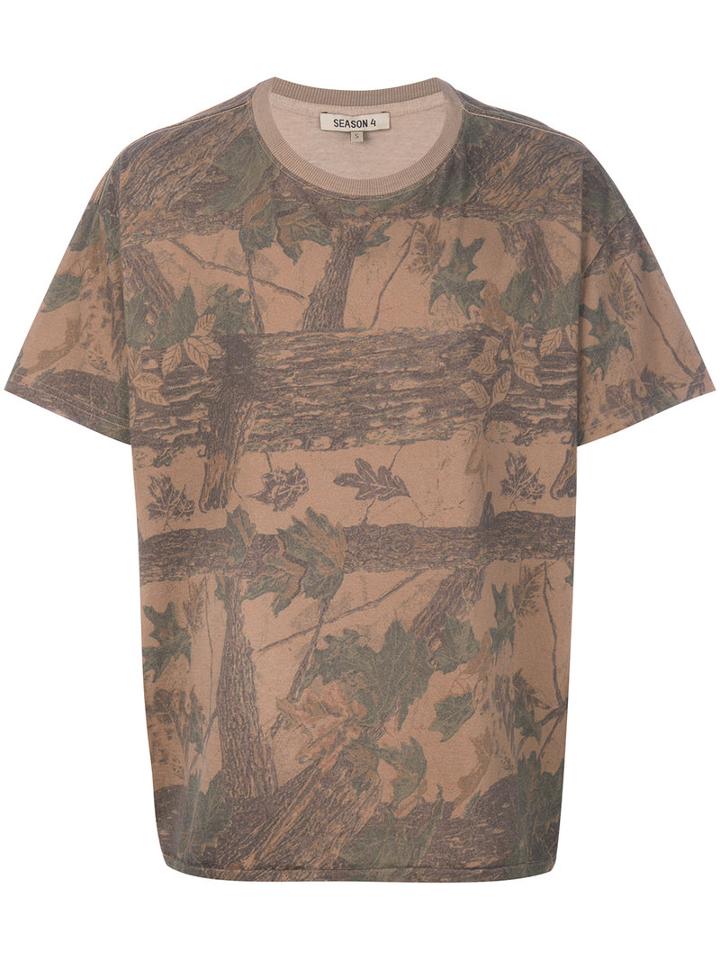 Yeezy - Tree Print T-shirt - Men - Cotton - Xs, Brown, Cotton