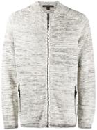 John Varvatos Zipped Fitted Cardigan - Neutrals
