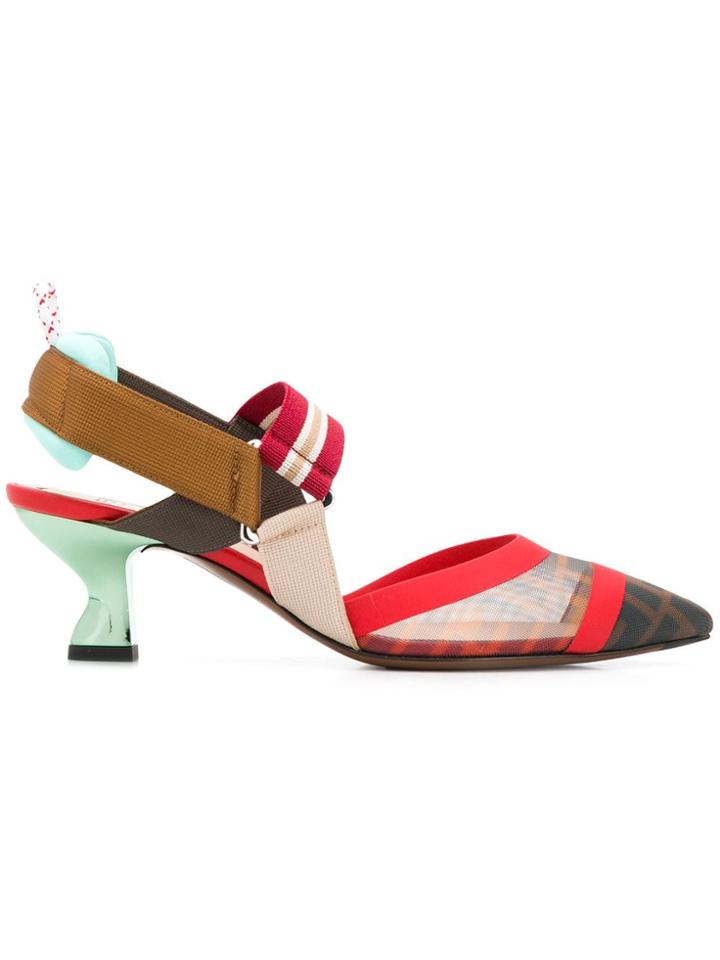 Fendi Colibrì Slingback Pumps - Neutrals