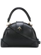 Manu Atelier Demi Frame Crossbody Bag, Women's, Black, Leather