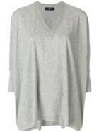 Steffen Schraut V-neck Oversized Blouse - Grey