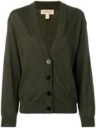 Burberry Deep V-neck Cardigan - Green