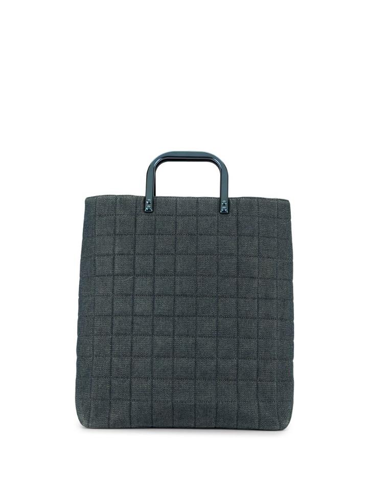 Chanel Pre-owned Choco Bar Quilted Tote Bag - Grey