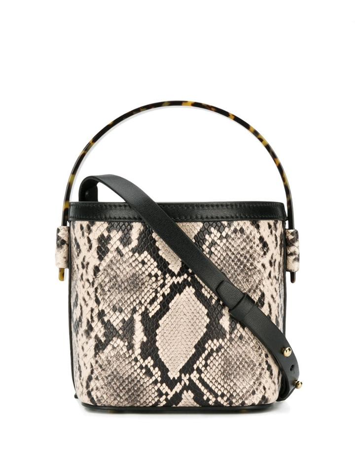 Nico Giani Snakeskin Effect Tote - Neutrals