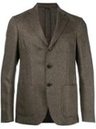 Etro Patterned Blazer, Size: 48, Brown, Silk/cupro