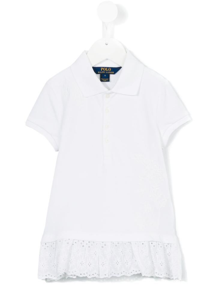 Ralph Lauren Kids Broderie Anglaise Detail Dress, Toddler Girl's, Size: 5 Yrs, White