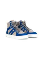 Hogan Kids Rebel Hi-top Sneakers, Boy's, Size: 33, Grey