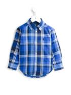 Ralph Lauren Kids Plaid Button Down Shirt, Boy's, Size: 10 Yrs, Blue