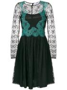 Blugirl Layered Floral Lace Dress - Black