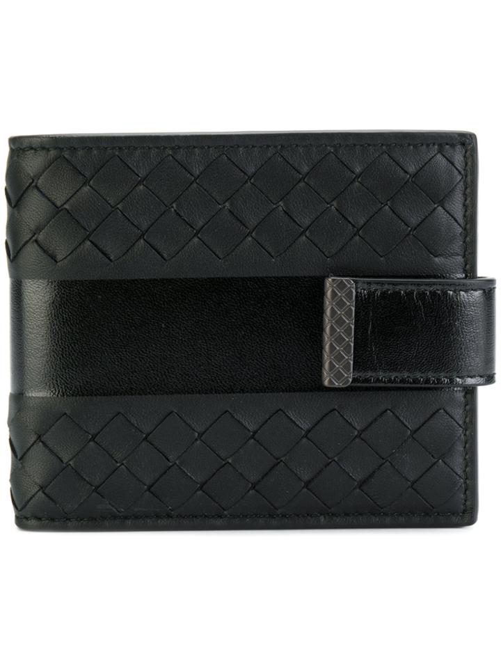 Bottega Veneta Intrecciato Bi-fold Wallet - Black