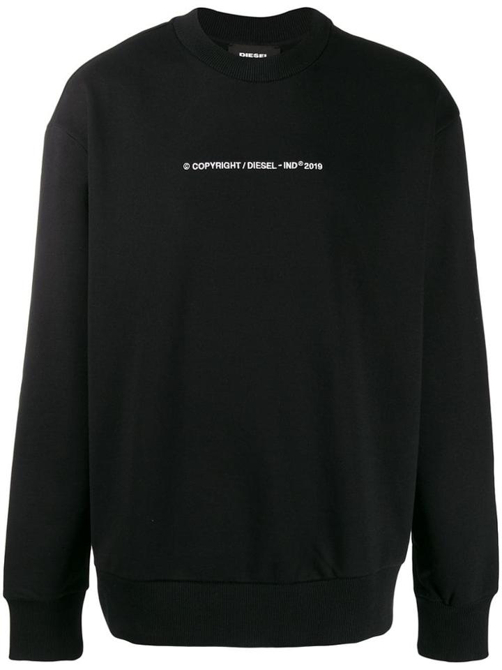 Diesel Embroidered Logo Sweatshirt - Black