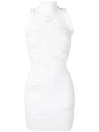 Balmain Distressed Bodice Mini Dress - White