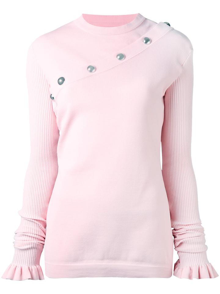 Marques'almeida - Studded Jumper - Women - Polypropylene - Xs, Pink/purple, Polypropylene