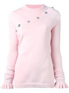 Marques'almeida - Studded Jumper - Women - Polypropylene - Xs, Pink/purple, Polypropylene