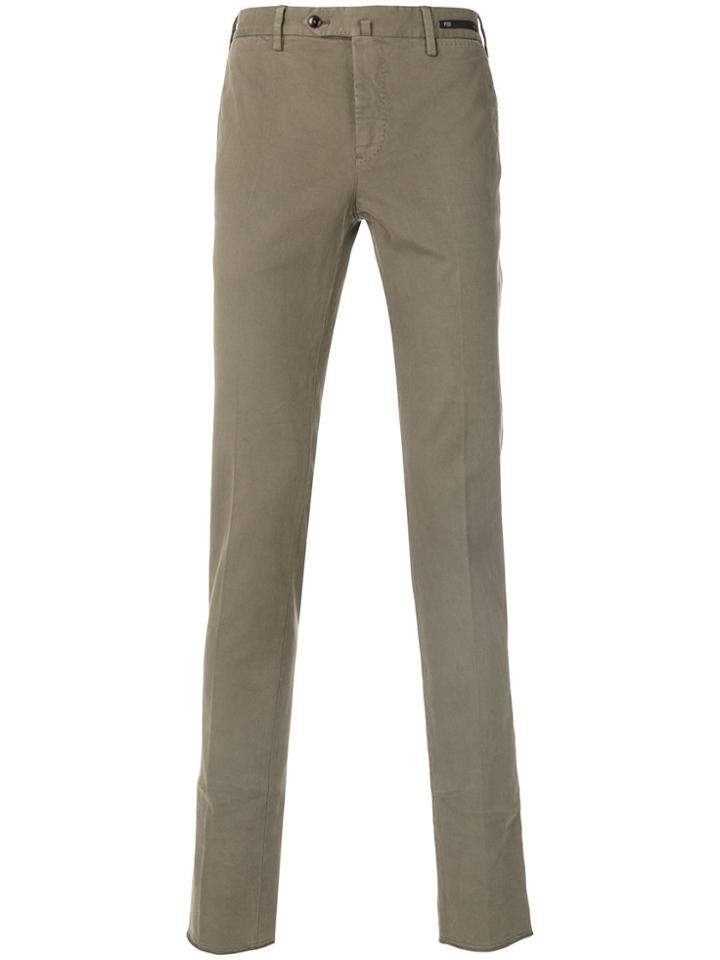 Pt01 Classic Straight-leg Trousers - Green