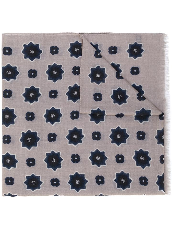 Fashion Clinic Timeless Floral Print Scarf - Nude & Neutrals