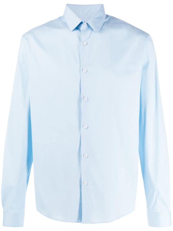 Sandro Paris Plain Button Shirt - Blue