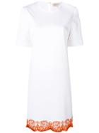 Emilio Pucci Embroidered Hem T-shirt Dress - White