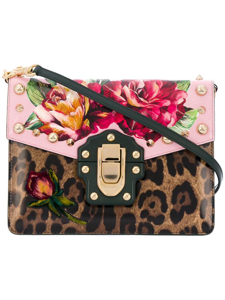 Dolce & Gabbana Lucia Floral Leopard Print Bag - Multicolour