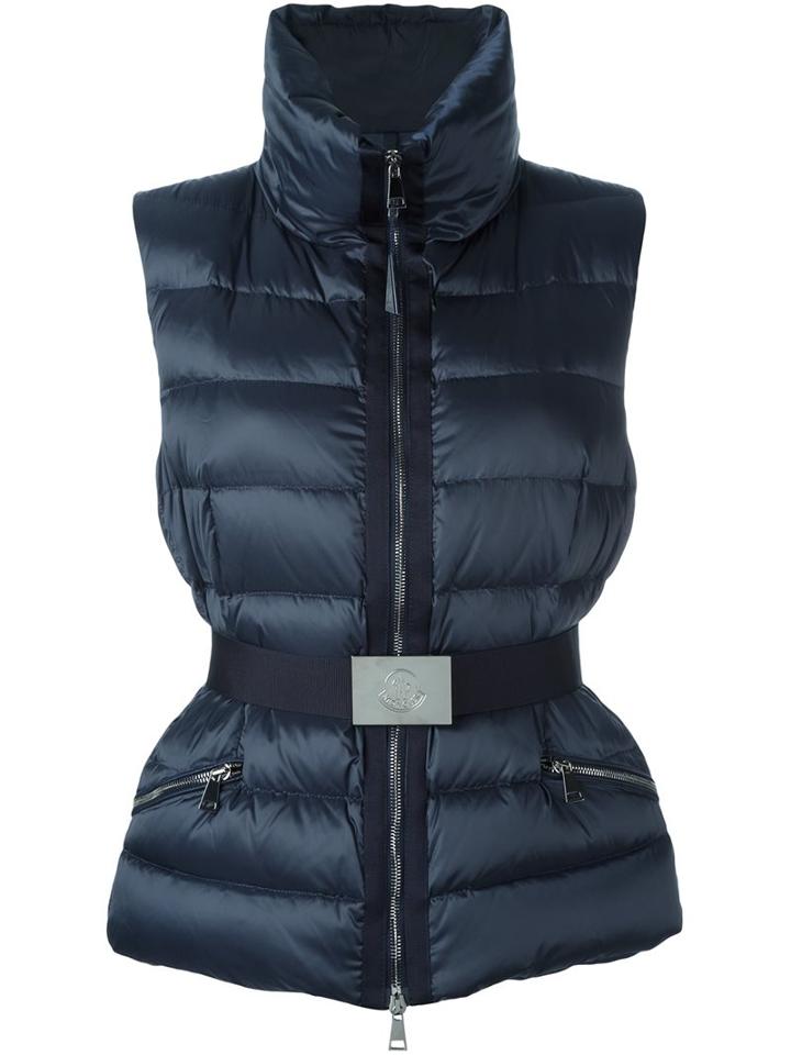 Moncler 'tareg' Padded Gilet, Women's, Size: 3, Blue, Polyester/polyamide/feather Down