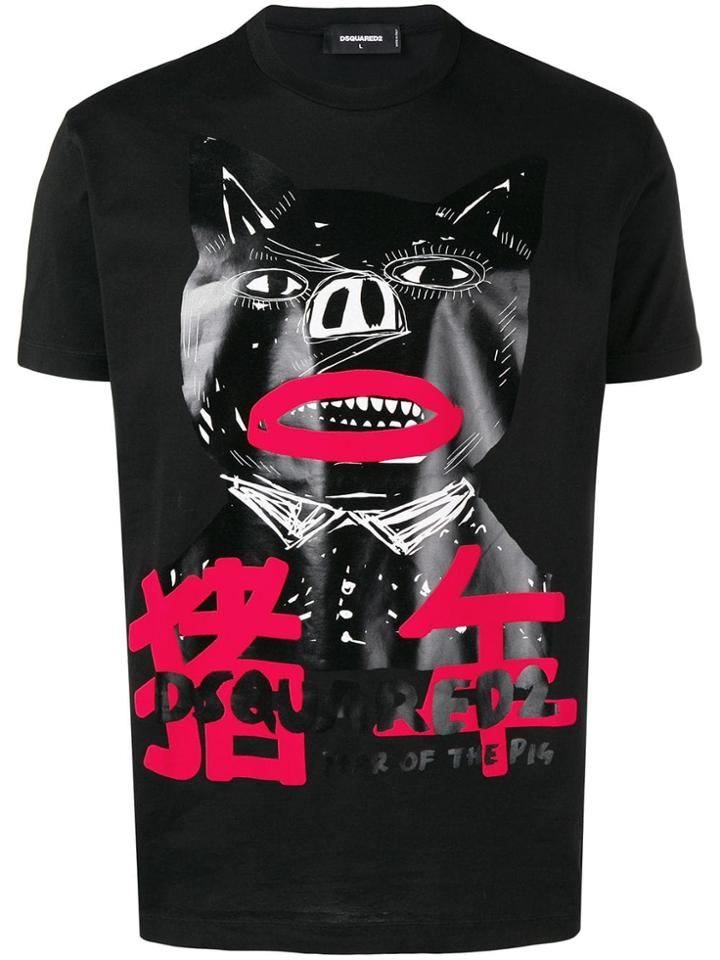 Dsquared2 Signature Print T-shirt - Black