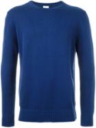 Aspesi Crew Neck Sweater, Men's, Size: 54, Blue, Cotton
