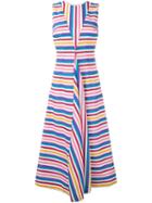 Emilia Wickstead 'milly' Striped Dress, Women's, Size: 10, White, Silk/viscose