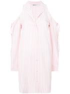 T By Alexander Wang Striped Shirt Dress - Pink & Purple