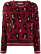 Shirtaporter Leopard Print Sweater - Red