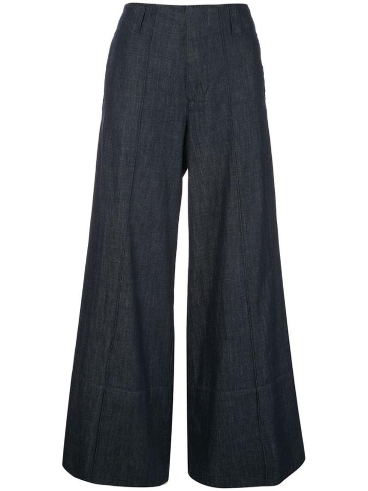 Marni Denim Palazzo Trousers - Grey