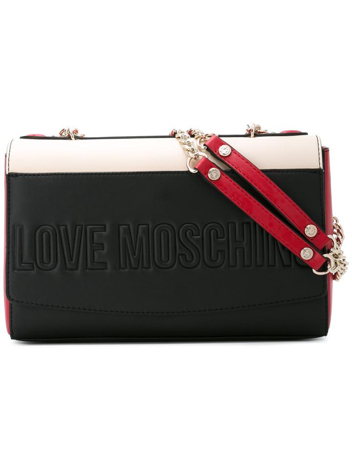 Love Moschino - Double Chain Trim Bag - Women - Polyurethane - One Size, Black, Polyurethane