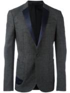 Kolor Contrast Lapel Blazer, Men's, Size: 4, Grey, Cupro/wool