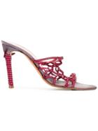 Prada Vintage Strappy Mules - Pink & Purple