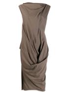 Rick Owens Deconstructed Fitted Dress - Brown