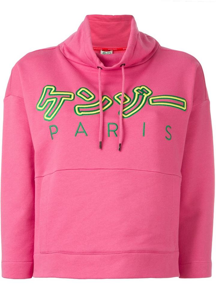 Kenzo Embroidered Sweatshirt, Women's, Size: Medium, Pink/purple, Cotton