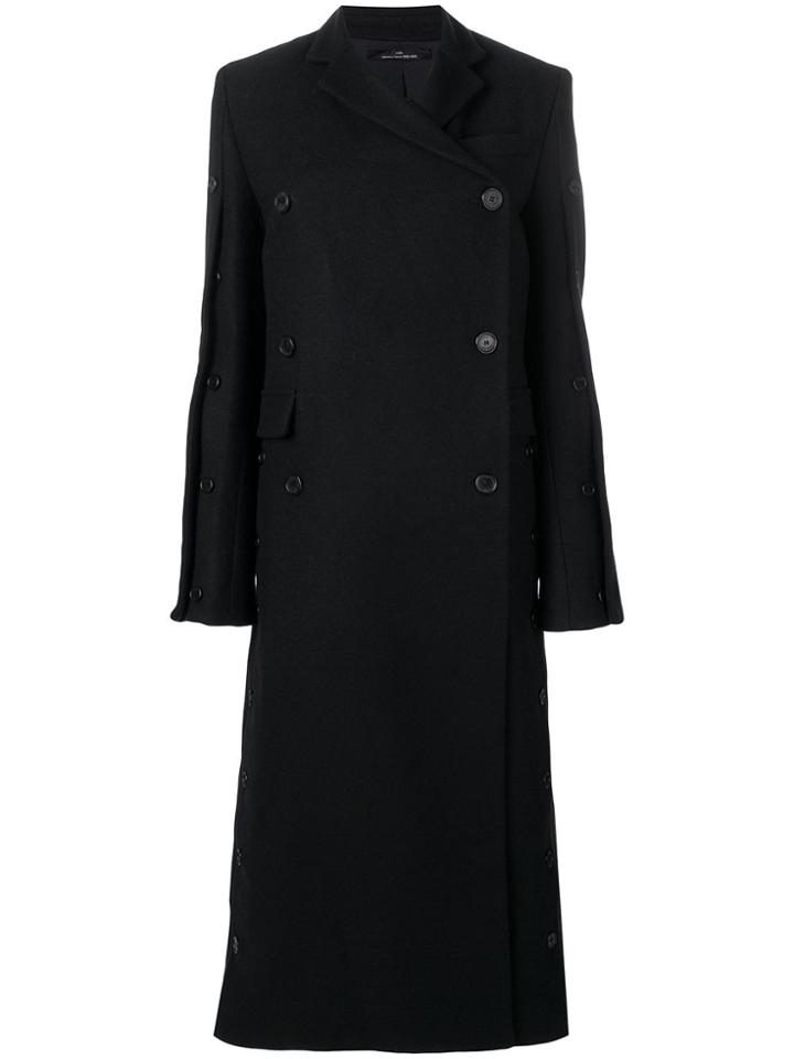 Rokh Side-button Cape Coat - Blue