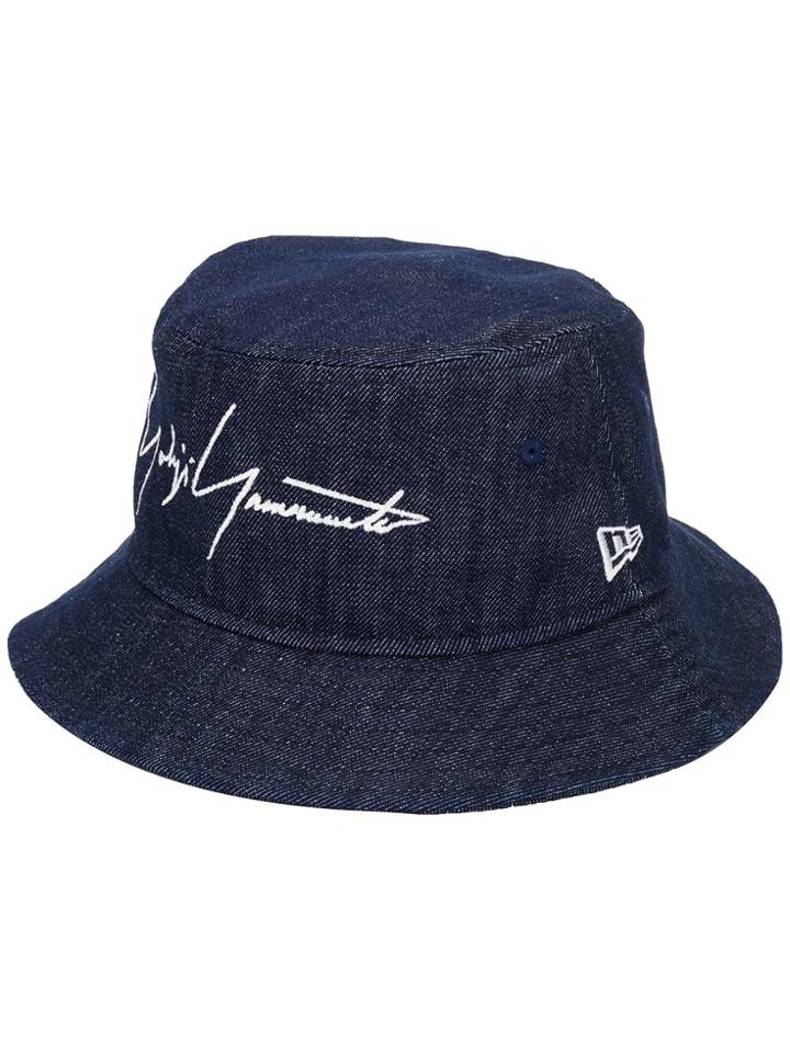 Yohji Yamamoto Logo Denim Hat - Blue