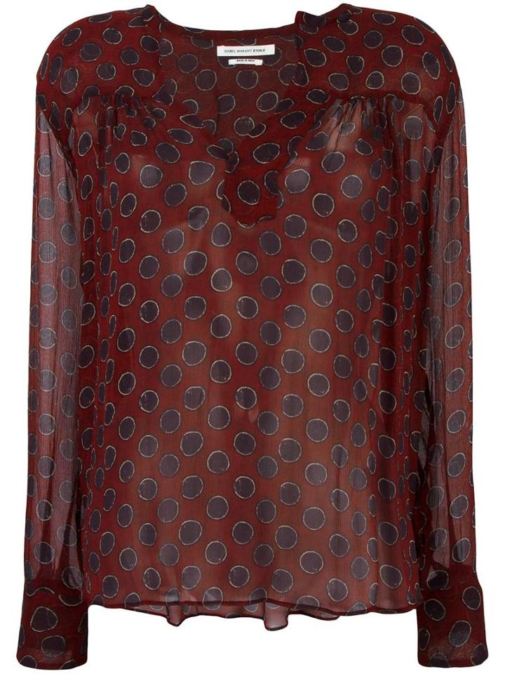 Isabel Marant Étoile 'bowtie' Blouse, Women's, Size: 40, Red, Silk