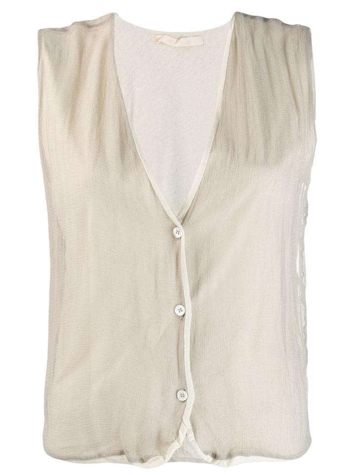 Elsa Esturgie Avion Sleeveless Cardigan - Grey