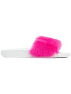 Moncler Contrast Strap Slides - Pink