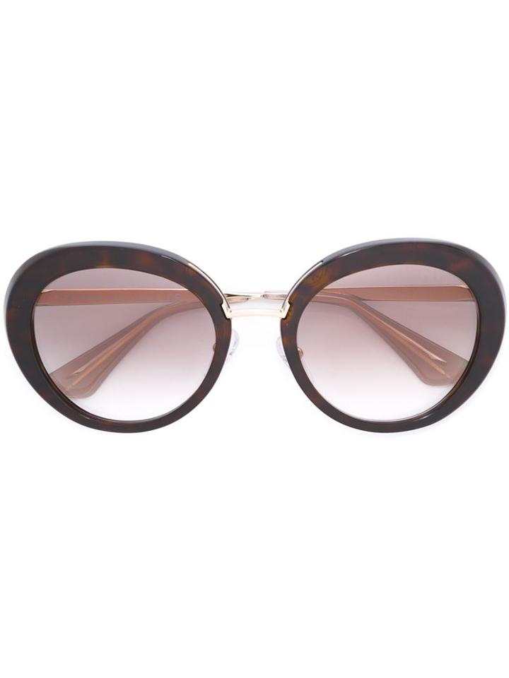 Prada Eyewear Cinéma Sunglasses, Women's, Brown, Acetate/metal