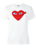 Comme Des Garçons Play - Heart Print T-shirt - Women - Cotton - Xs, Women's, White, Cotton